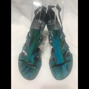 🌷🌷Stuart Weitzman multicolor ankle strap sz 5.5